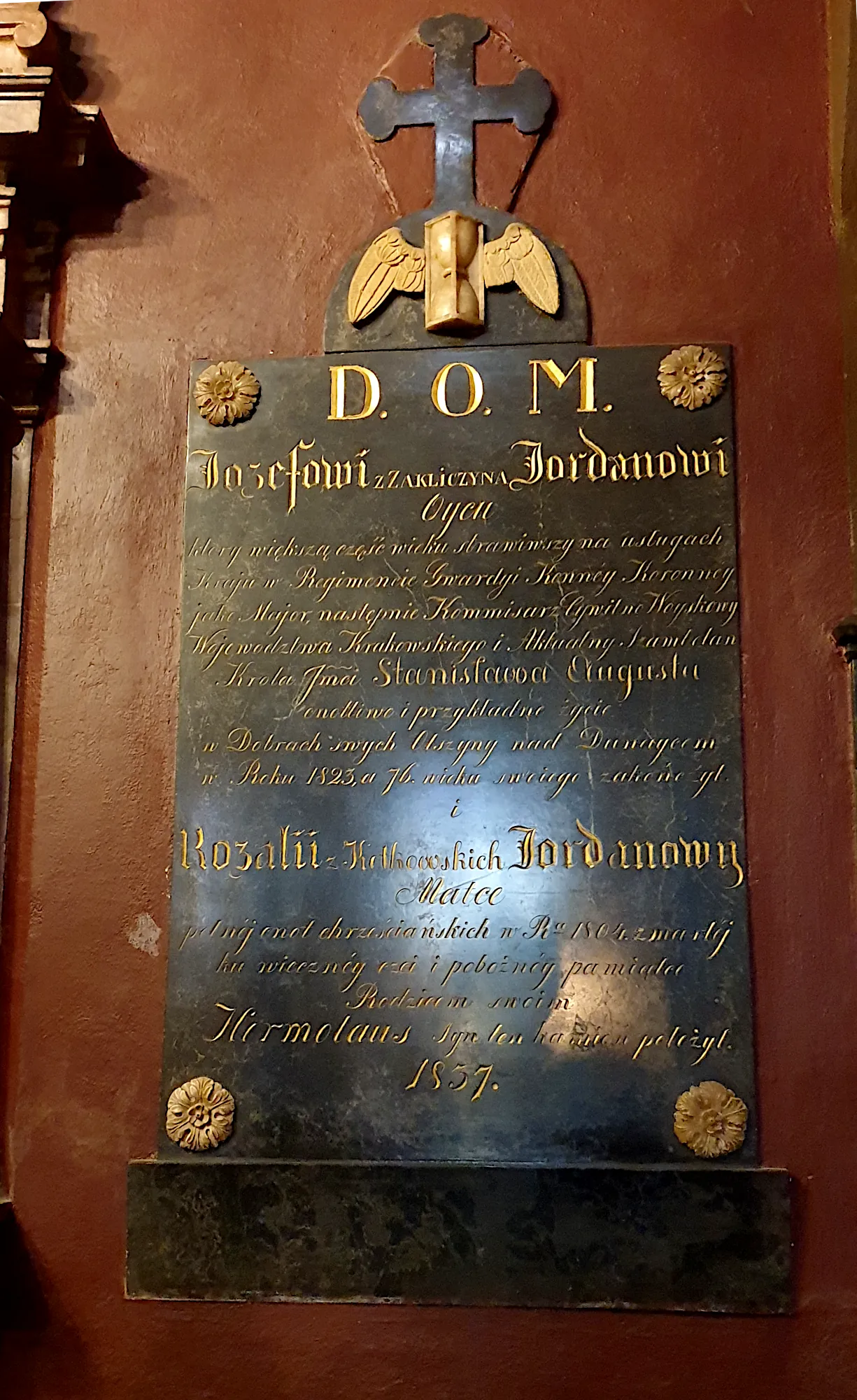 Tablica pamiątkowa - Józefowi z Zakliczyna Jordanowi, zdjęcie 2 z 2