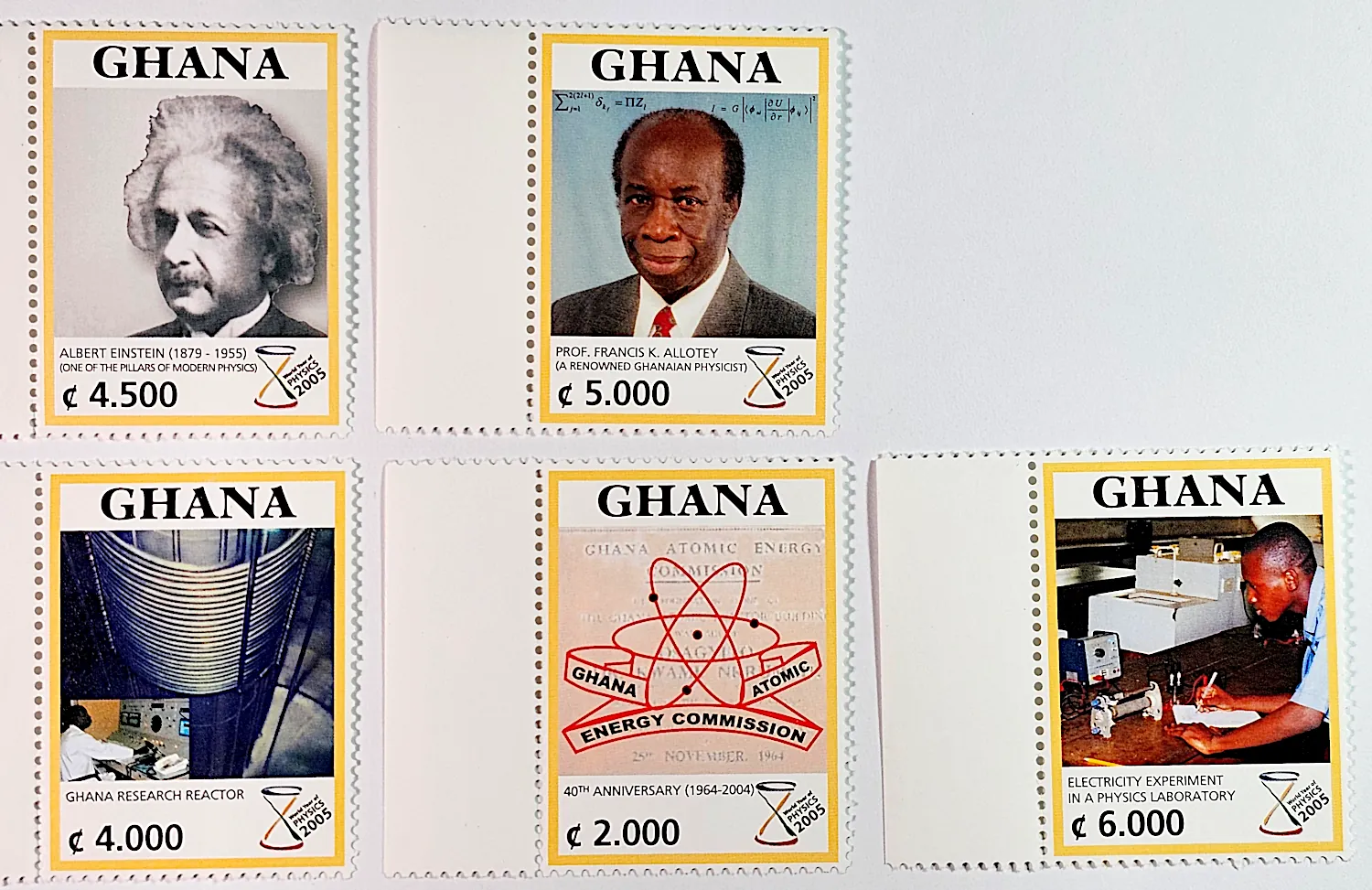 Znaczki Ghana World Year of Physics 2005, zdjęcie 1 z 2