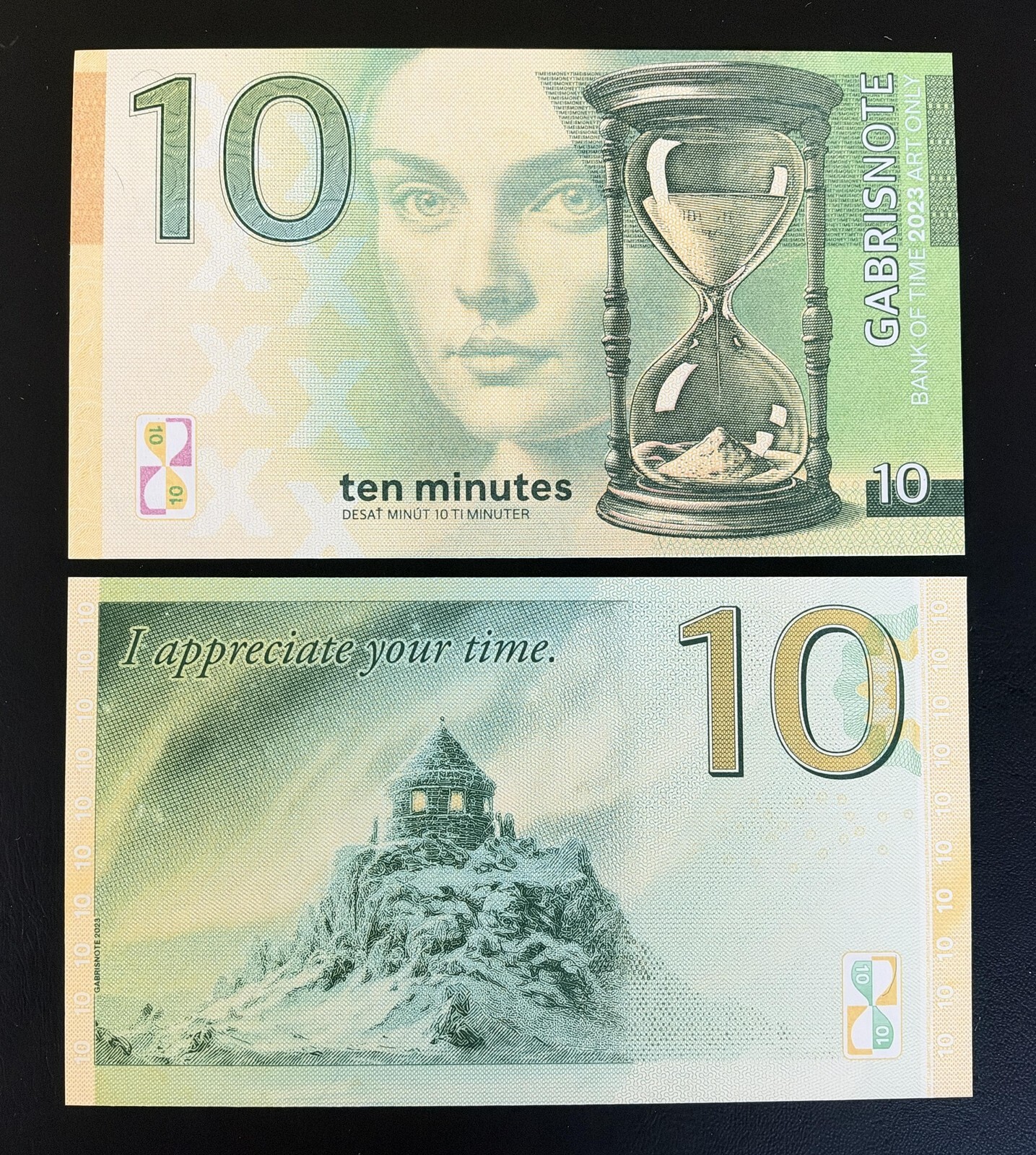 Gabrisnote „Bank of Time” – fantazyjny banknot 10 minut, 2023, zdjęcie 1 z 1